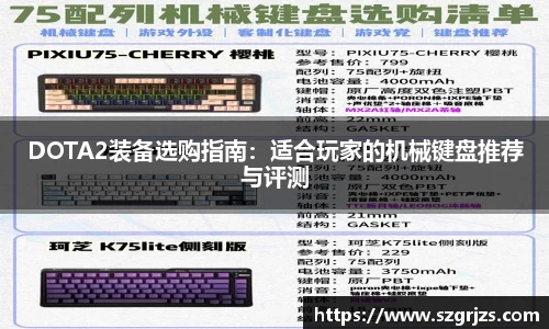 DOTA2装备选购指南：适合玩家的机械键盘推荐与评测