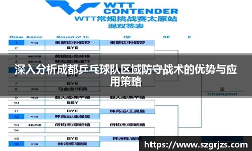 深入分析成都乒乓球队区域防守战术的优势与应用策略